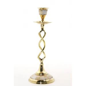 Tekli Pirinç Sedefli Şamdan Model 2