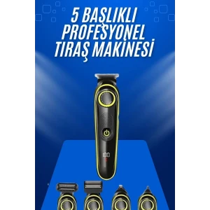 Tıraş Makinesi Şarjlı 5 Başlıklı Burun ve Kulak Temizleme