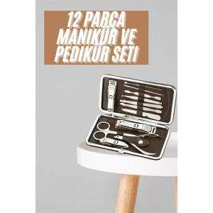 Tırnak Bakım Seti Tırnak Düzeltme Batık 12 Parça Çanta Tipi Manikür Pedikür