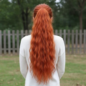 Tokalı Kabarık Dalgalı At Kuyruğu - Bakır