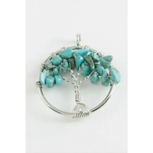 Turkuaz Kalp Doğaltaş Kolye Ucu