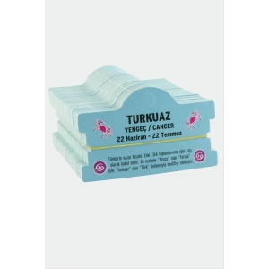 Turkuaz & Yengeç Burç Bileklik Kartı