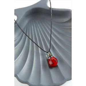 Uğur Böceği Cam Kolye