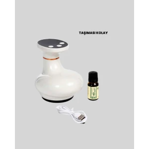 USB Şarjlı 3 Fonksiyonlu Masaj Aleti Kupa Terapisi ve Gua Sha