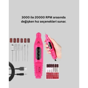 USB Şarjlı Çok Fonksiyonlu Tırnak Bakım Cihazı