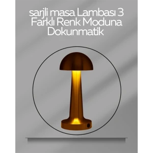 Usb Şarjlı Dokunmatik Led Masa Lambası – 3 Renk Modu & Dimmer