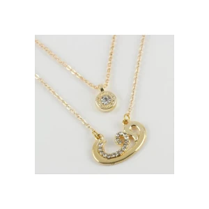 Vav Figürlü Yeni Sezon İkili Kolye