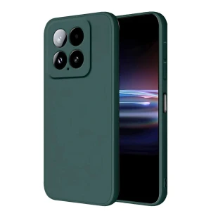 Xiaomi Mi 14T Pro Kılıf Nano içi Kadife Silikon - Koyu Yeşil