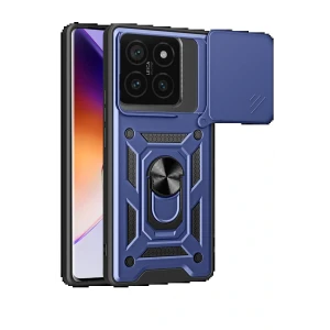 Xiaomi Mi 14T Pro Kılıf Pars Lens Yüzüklü Silikon - Lacivert