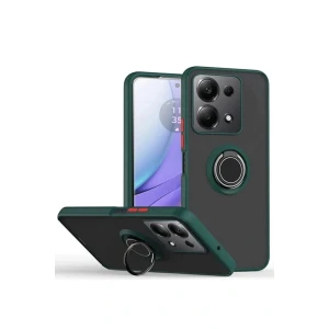 Xiaomi Redmi Note 13 Pro 4G Montreal Yüzüklü Silikon Kapak - Yeşil