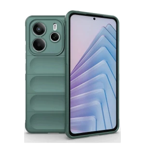 Xiaomi Redmi Note 14 4G Kılıf Optimum Silikon - Koyu Yeşil