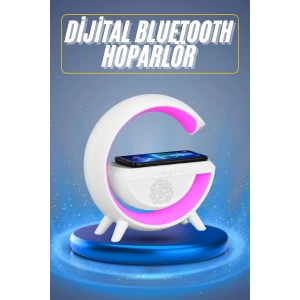 Yeni Nesil Bluetooth Hoparlör Speaker 5.0 Taşınabilir G Şeklinde Powerbankli
