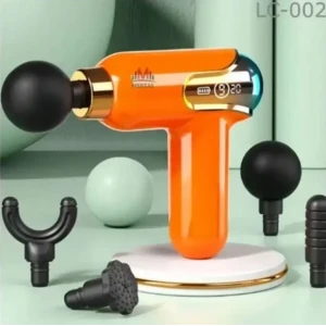 Yeni Nesil Darbeli Titreşimli Şarjlı Sporcu Masaj Tabancası 4 Başlıklı LC-002 (4887)