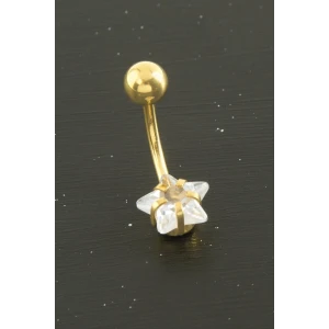Yıldız Zirkon Taşlı Çelik Piercing 1 Adet