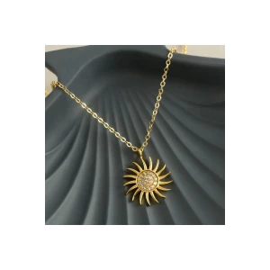 Yıldız Zirkon Taşlı Trend Kolye