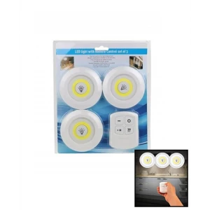 YUVARLAK 3 PARÇA  DOKUNMATİK - KUMANDALI LAMBA SETİ (K95)