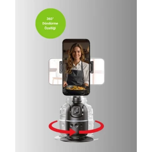 Yüz Takipli 360° Akıllı Gimbal Telefon ve Aksiyon Kamera Uyumlu