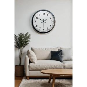 Zentime 40 Cm Siyah Şık Duvar Saati