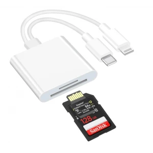 ZR636 Type-C Lightning Camera Storage Card Reader