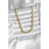 14K Gold Renk Kaplama Kalın Zincir Model CM Kadın Kolye - TJ-BKO10731