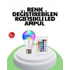 2025 RGB LED Ampul Uzaktan Kumandalı Renkli Işık A Kalite