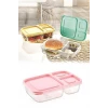 3 Bölmeli Sefer Tası Pratik Kolay Gıda Diyet Saklama Erzak Kabı