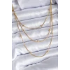 ietaks™ 316L Çelik Gold Renk 3lü Minimal Toplu Kadın Kolye