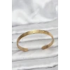 316L Çelik Gold Renk Ayetel Kürsi Yazılı Bileklik - TJ-BB8162
