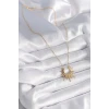 316L Çelik Gold Renk Güneş Model Vintage Kadın Kolye - TJ-BKO9521