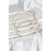 ietaks™ 316L Çelik Gold Renk Simli Model Ajda 65 mm Kadın Bileklik