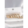 316L Çelik Gold Renk Üçgen Halka Model Kadın Küpe Seti - TJ-BKP10390