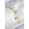ietaks™ 316L Çelik Sıralı Yıldız Model Gold Renk Kadın Bileklik