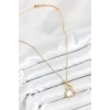 ietaks™ 316L Çelik Zirkon Taşlı Kalp Model Gold Renk Kadın Kolye