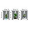 3d Çiçek Vazo Duvar Sticker 3 Lü Set Gri Fon