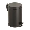 3LT SİYAH PEDALLI METAL ÇÖP KOVASI (4887)