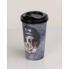 4 Adet Kahve Bardağı - Kapaklı Desenli 400ML