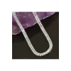 4 mm Baget Taşlı Zirkon Lüks Çelik Kolye