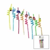 4 Parça  Figürlü Pipet Plastik