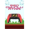520 Retro Oyunlu El Konsolu Atari Oyun Konsolu Taşınabilir