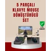 5’i 1 Arada Mobil Oyun Seti Klavye Mouse Dönüştürücü İos & Android