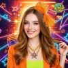 ieg™ 80’ler 90’lar Neon Turuncu Dantel Taç Fiyonklu