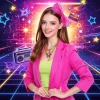 ieg™ 80’ler 90’lar Neon Pembe Dantel Taç Fiyonklu