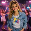 ieg™ Retro Disko Topu Şekilli 80#39;ler 90#39;lar Mavi Renk Plastik Kolye
