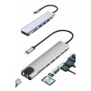 8 Port Çoklayıcı Macbook Ile Uyumlu Çoğaltıcı Type-c Dönüştürücü Tf Sd Kart