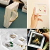 9x9 cm Standlı 3D Takı Ziynet Hatıra Koleksiyon Saklama Kutusu Şeffaf Film Çerçevesi (K95)
