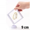 9x9 cm Standlı 3D Takı Ziynet Hatıra Koleksiyon Saklama Kutusu Şeffaf Film Çerçevesi (K95)