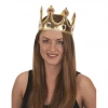 Altın Renk Kumaş Malzemeden İmal Yetişkin ve Çocuk Kral Tacı 55 cm (K95)