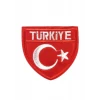 Aplike Ütü İle Yapışan Türk Bayrağı Türkiye Yazılı Arma 4 cm