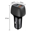 Araç İçi Hızlı Şarj Soketi 38W Oto Çakmaklık Type-C Araba Çakmaklık