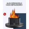 Aromatik Oda Kokusu Difüzörü Alev Tasarımlı Led Işıklı Nemlendirici